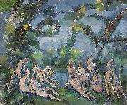 Paul Cezanne Badende painting
